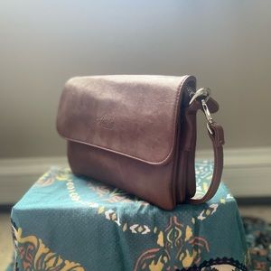 Amelie Purse, shoulder strap or clutch, brown